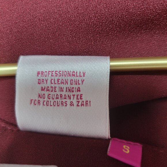 Neeru Kumar Burgundy Floral Appliqué Sleeveless Maxi Dress - Picture 12 of 12